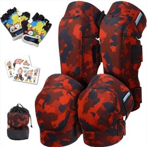 Simply Kids Innovative Soft Kids Knee and Elbow Pads with Bike Gloves Fi…
